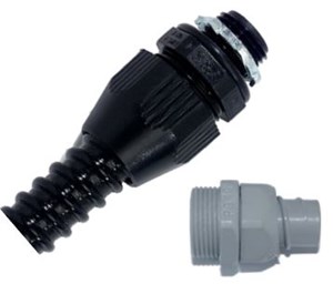 Fittings for plastic spiral conduit
